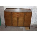 A 1940's walnut sideboard, 87 cm x 122 c