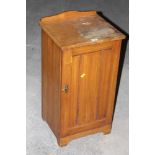 A Victorian beech wood pot cupboard of t