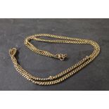 A 9 ct gold curb link chain, length 60 c