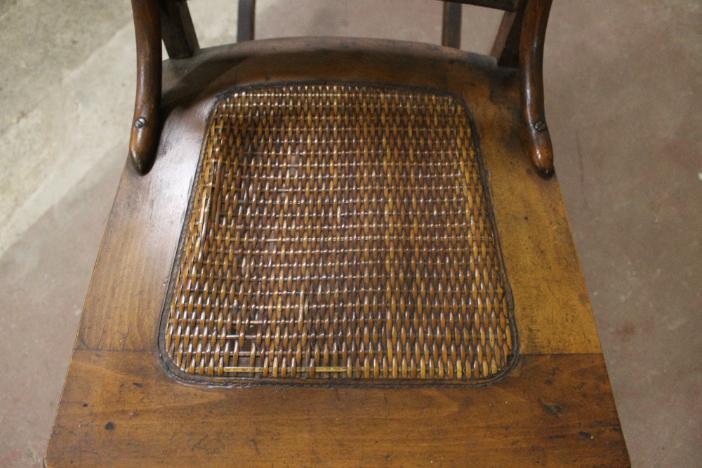 A Victorian cane seated rocking chair wi - Image 4 of 6