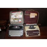 Two vintage Olympia splendid typewriters