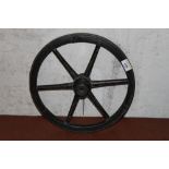 A 19th century 5 spoke wheel with iron c