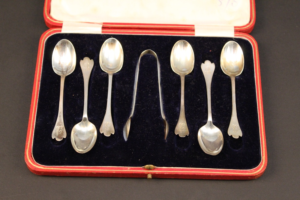 A set of six early 20th century silver t