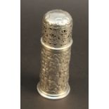 A late Victorian cylindrical sugar or fl