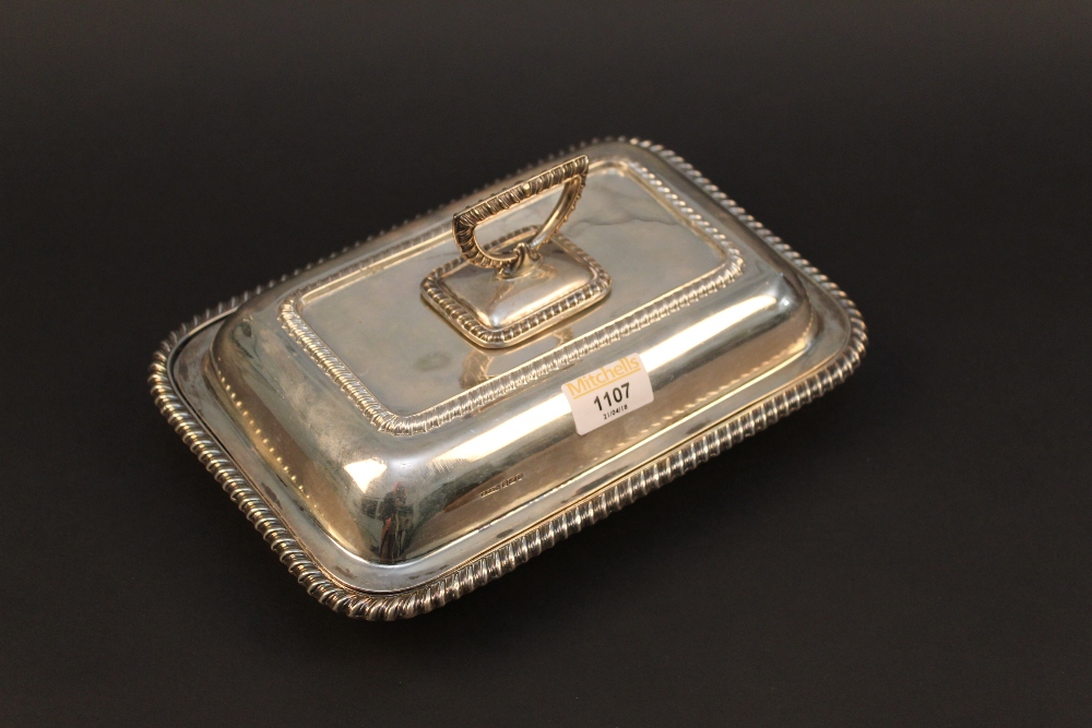 An early 20th century silver entree dish