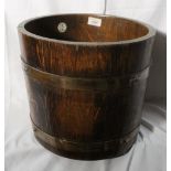 A Coppered oak planter by R A Lister & C