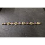 A gilt metal and micro mosaic bracelet,