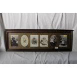 A set of six Victorian oak framed portra