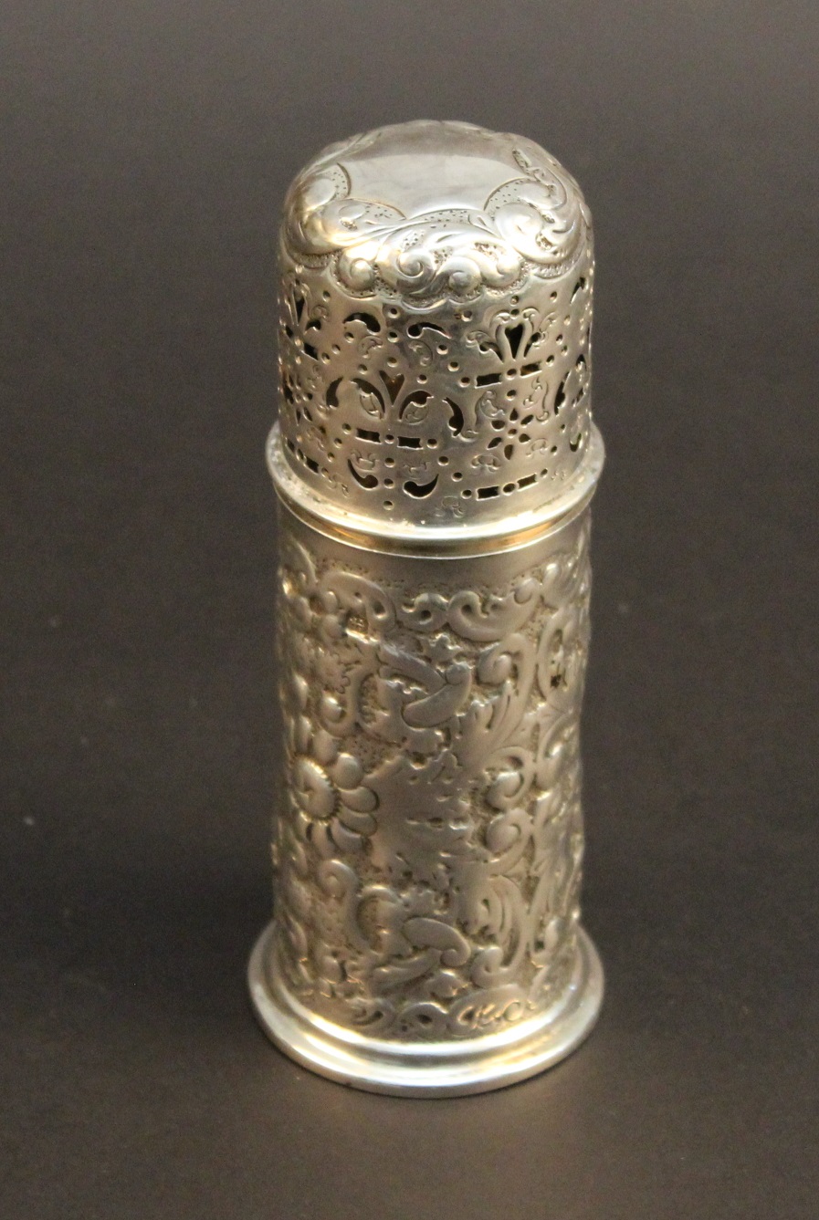 A late Victorian cylindrical sugar or fl - Image 3 of 6