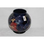 A Moorcroft pottery finches pattern glob