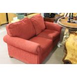 A modern red upholstered sofa bed/bed se