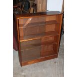 A 19th century teak bookcase with double