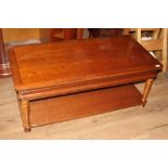 A French exigence two tier coffee table,