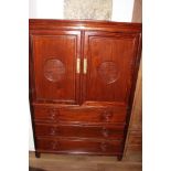 A modern Chinese hardwood cabinet, with