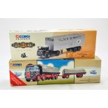 Corgi 1/50 diecast truck issue comprising No. 97366 Atkinson plus No. 11401 ERF Box Trailer.