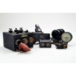 Group of devices gauges etc including Voltage Regulator relating to period aircraft war