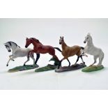 Franklin Mint Horses of the World comprising Lipizzaner, Akhal-Teke, Waler and Andalusian. Generally
