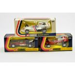 Corgi Trio of racing cars comprising No. 152 Ferrari, 160 Hesketh and 153 Surtees. Excellent to Near