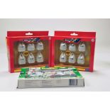 Britains 1/32 Duo of Fertiliser Bag Sets plus Figure Set. Generally Excellent in Boxes.