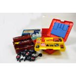 A large quantity of Meccano components, tools, parts and accessories contained in boxes, trays,