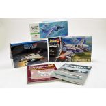 Tamiya 1/72 plastic model kit comprising Douglas F4D plus Hasegawa Sea Harrier and Revell F4J