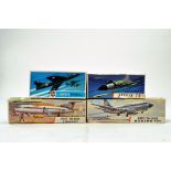 Airfix 1/144 Plastic Model Kit comprising Trident and Boeing 737 plus 1/72 Hunter F6 and Dassault