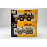 Ertl 1/50 CAT d350D Dump Truck plus CAT 988B Wheel Loader. E to NM in Boxes.