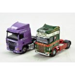 Corgi 1/50 diecast truck issue comprising DAF XF in the livery of Russell plus Scania in the