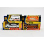 Corgi No. 701 Hi-Speed Mini Bus, No. 700 Hi Speed Ambulance plus Dinky No. 180 Rover 3500 and No.