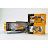 Joal Duo of 1/50 construction issues comprising CAT 955L and Roller plus Cararama Volvo Excavator.