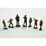 Group of well detailed military metal figures. First World War dress.