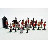A mixed group of metal figures comprising various regimental themes from Britains plus hand