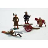 Manoil Barclay USA cast Military figure group plus Cannon. Generally very good to excellent.