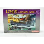Dragon 1/72 plastic model kit comprising LCM Landing Craft. Excellent and Complete.