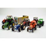 Britains Farm group comprising various 1/32 tractor issues. Generally Good to Very Good.
