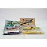 Airfix 1/72 Plastic Model Kit comprising Havard II plus Hurricane, ME BF 109G and Avro 504K.