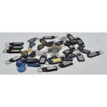 Automobilia comprising Keyring collection ref mainly Mercedes Dealerships.