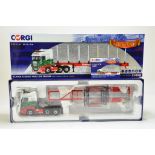 Corgi Diecast Truck Issue comprising No. CC13742 Scania R log trailer. In the livery of Eddie