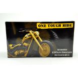 Scarce RC2 1/10 One Tough Ride Caterpillar Motorcycle. Excellent to Near Mint in Box.