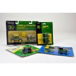 Ertl 1/64 John Deere tractor and machinery group including 7520 tractor and others. Generally