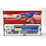Corgi Diecast Truck Issue comprising No. CC14024 Volvo FH open curtain trailer with load. In the