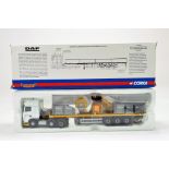Corgi Diecast Truck Issue comprising No. CC13219 DAF XF with Crane Trailer in the livery of