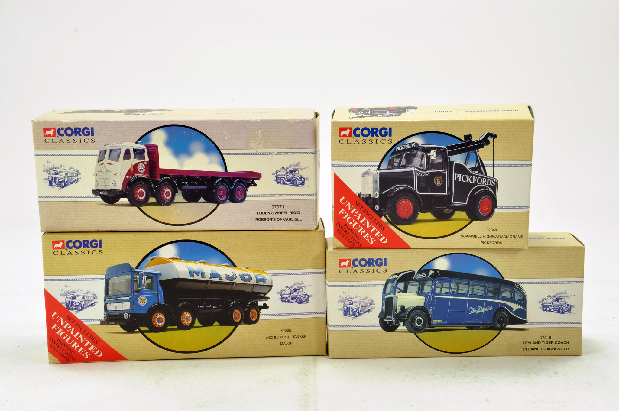 Corgi 1/50 diecast truck issues comprising 'classics' series items. Excellent to Near Mint in Box.