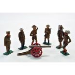 Manoil Barclay USA cast Military figure group. Generally very good to excellent.