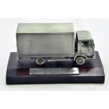 Scarce Promotional Pewter Issue Roadrunner Leyland Truck on Plinth. Excellent.