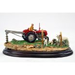 Country Artists Presentation Piece 'Securing the Field' comprising Massey Ferguson 35X Tractor.