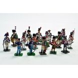 An impressive group of B. Minot Hand Painted Figures in various era dress and military themes. A