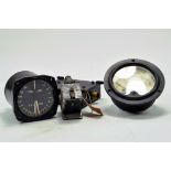 Group of gauges, fuel, voltage etc relating to aircraft Period war memorabilia.