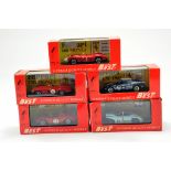 A group of Best 1/43 diecast issues comprising No. 9090, 9048, 9026, 9122 and 9057. Ferrari and