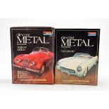 Monogram Diecast Metal and Plastic Model Kit in 1/24 comprising Jaguar XK120 plus 1953 Corvette.